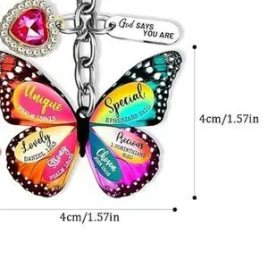 Accessories | Bible Verse Keychain Bag Charm God Says You Are Butterfly ...